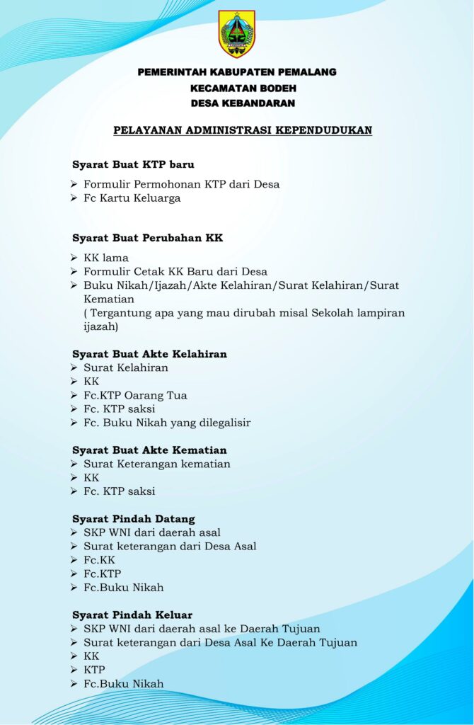 Pelayanan Administrasi Kependudukan